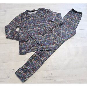 Terramar girls‎ colorful geometric baselayer set youth small